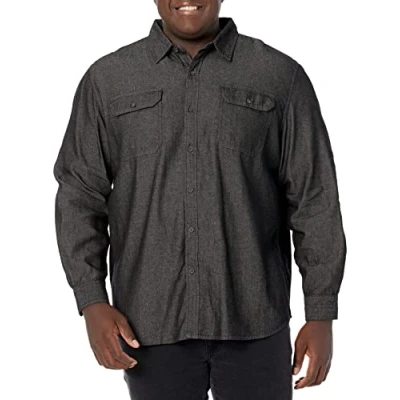 Immagine di Wrangler Authentics Maglia Tessuto. Camicia Classica a Maniche Lunghe Button Down, Denim Nero, XXL Uomo