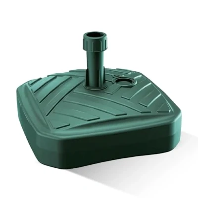 Immagine di GARDENIX Base per ombrellone, Quadrato, Verde, in plastica, riempibile con Sabbia, Acqua, Ghiaia Giardino, Spiaggia, terrazza, ombrellone portaombrelli, Supporto