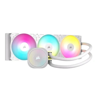 Immagine di CORSAIR NAUTILUS 360 RS ARGB Raffreddatore CPU a Liquido 360mm AIO Connessione Diretta alla Scheda Madre Intel LGA 1851/1700, AMD AM5/AM4 3x RS120 Ventilatori Inclusi Bianco