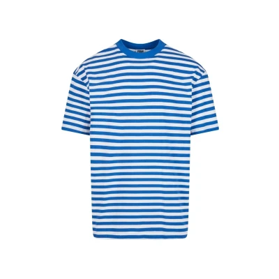 Immagine di Urban Classics Regular Stripe Tshirt con stampa, Uomo, Taglia: XL, White royal
