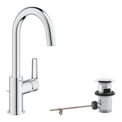 Immagine di GROHE 24203002 Quickfix Start, Miscelatore Monocomando per Lavabo Taglia L, Strumento di Installazione Incluso, Cromo