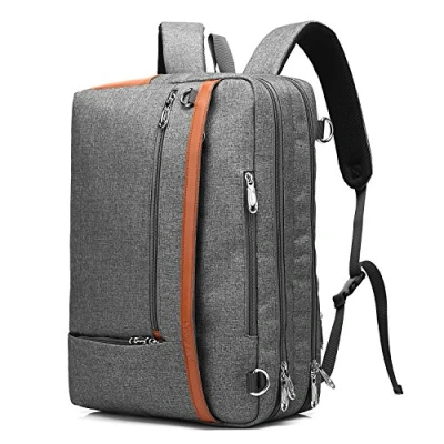 Immagine di CoolBELL Borsa Multi Funzione, da Lavoro, Convertibile Zaino, Viaggio, con Manico e Tracolla per Computer Portatile 15,6 Pollici, Uomo Donna (Grigio)