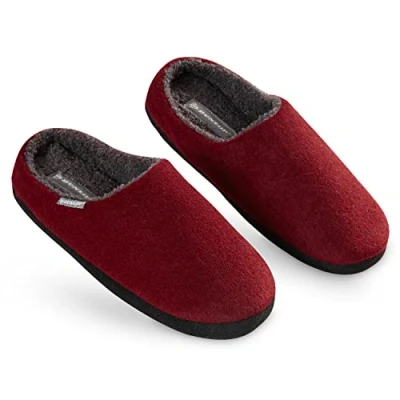 Immagine di DUNLOP Ciabatte Uomo, Comode Pantofole Invernali Calde Memory Foam, Taglia 41 46, Idea Regalo Compleanno, Ciabatta Da Casa Con Pelo, Originali Babbucce Uomo (Borgogna, numeric_43)