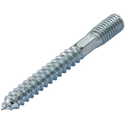 Immagine di AERZETIX Set di 10 vite a doppio filetto Prigioniero Punto Metallo/Legno con o senza tasselli Ø10x80mm Acciaio zincato Colore argento C44772