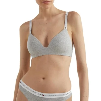 Immagine di Tommy Hilfiger Reggiseno a Triangolo Donna Elasticizzato, Grigio (Light Grey Heather), M