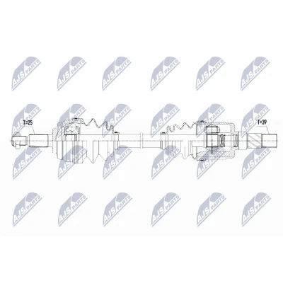 Immagine di NTY NPW RE 099 Albero motore / Semiasse Assale anteriore Sx 661 RENAULT: MEGANE 3 Coupe