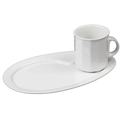Immagine di Tazza da caffè in porcellana trihorse BR 030 FA1 0,33 L &quot;Mercury&quot; su inferiore UTA, bianco, 15,4 x 10 cm