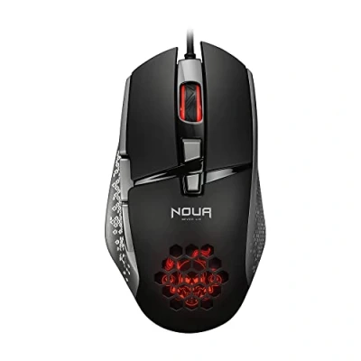 Immagine di Noua Roka Mouse Gaming RGB con cavo USB, Sensore Ottico Instant 704 fino a 7200 DPI [4 Livelli Regolabili], da Gioco 8 Pulsanti e Illuminazione LED 4 Colori per PC Computer Notebook