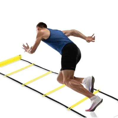 Immagine di Agility Ladder Scaletta di agilità in plastica estesa for Allenamento Fitness con Piedini Calcio Custodia (Colore : 4m)