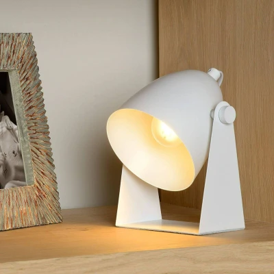 Immagine di Lucide Lampada da tavolo Chago in metallo, colore bianco