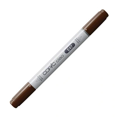 Immagine di Copic Ciao Pennarello Grafico con Doppia Punta, 11 g , Marrone (Dark Brown), 12 x 150 mm