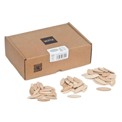 Immagine di Tasselli legno WFix 200 pezzi 0/10 / 20 Lamelle in di faggio Compatibile con lamellatrice e fresatrice per Attrezzi fai da te