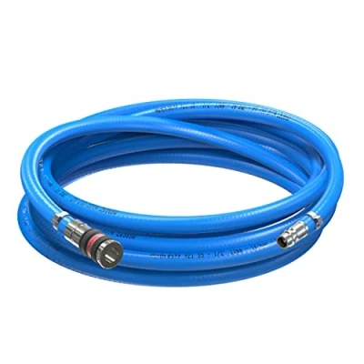 Immagine di AUPROTEC Set di tubi per aria compressa, 13 mm, diametro interno, 1 m, tubo in PVC, con giunto sicurezza S2000, compressore ad flessibile