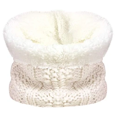 Immagine di TOSKATOK Bambini Ragazze Inverno Rib Seed Stitch Termico Caldo Accogliente Foderato In Pile Scaldacollo Snood Sciarpa con Cappello Set