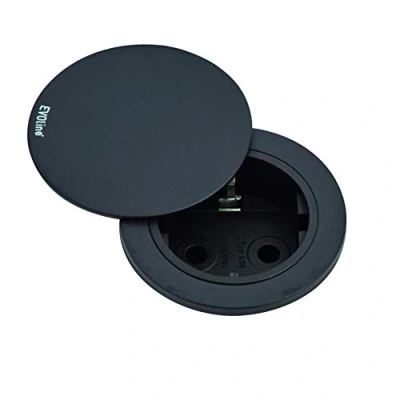 Immagine di EVOline 159280004100 Multipresa ad incasso 1 parte Nero pz.