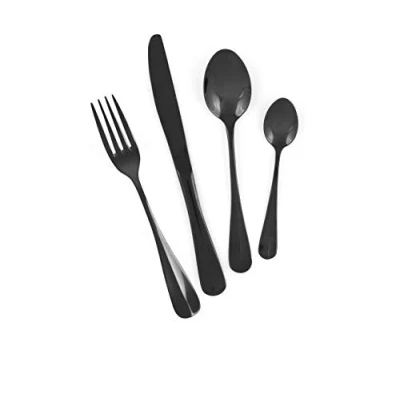 Immagine di Excelsa Elite Black Servizio 24 Posate, Acciao 18/0, Nero
