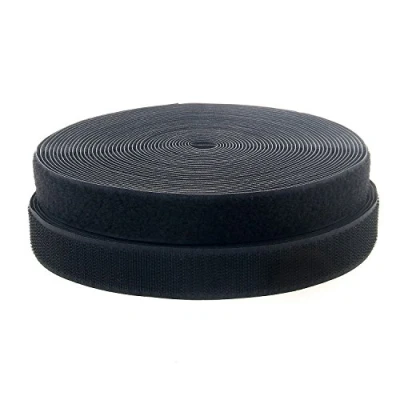 Immagine di TUKA 25mx20mm Nastro Gancio e anello da cucire, non adesivo Hook &amp; Loop striscia, Cucire On Magico Strisce Ideale per abiti 25m nastro, larghezza 20mm, Nero, TKB5004 Black
