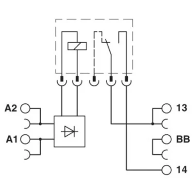 Immagine di Phoenix Contact PLC BPT 24DC/ 1/ACT Zoccolo per relè 10 pz.