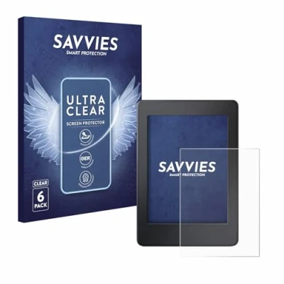 Immagine di savvies (6 Pezzi Pellicola Protettiva per Amazon Kindle Paperwhite 2015 (7a Gen.) Protezione Schermo Trasparente