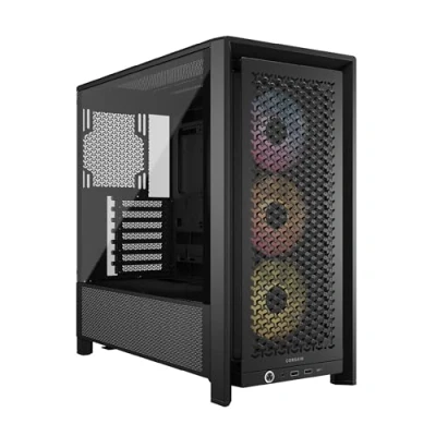 Immagine di CORSAIR FRAME 4000D RS ARGB Case modulare MidTower ATX per PC Flusso d&#039;aria elevato, 3 ventole preinstallate, ASUS BTF, MSI Project Zero, Gigabyte Stealth Nero