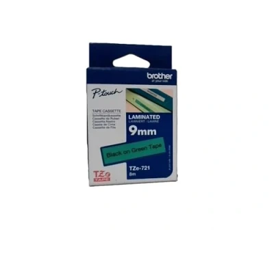 Immagine di Brother TZe 721 Cassetta nastro PET Colore Nastro: Verde carattere: Nero 9 mm 8 m