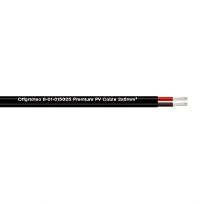 Immagine di Offgridtec Cavo solare 2 x 6 mm² PV1 F mm², 10 m, colore: Nero