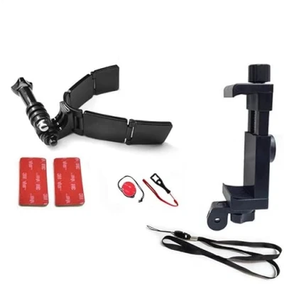 Immagine di WANGCL Fotocamera Kit di Montaggio per Moto Supporto Mento Casco GoPro Hero Insta360 DJI Osmo Action AKASO SJCAM