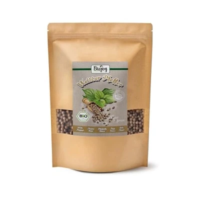 Immagine di Biojoy BIO Pepe Bianco in grani (1 kg), intero, ideale per mulino, senza additivi (Piper nigrum L.)