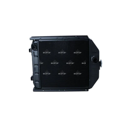 Immagine di NRF 53662 Radiatore motore Alluminio 460 450 59 con calotta/coperchio Alette di raffreddamento saldate