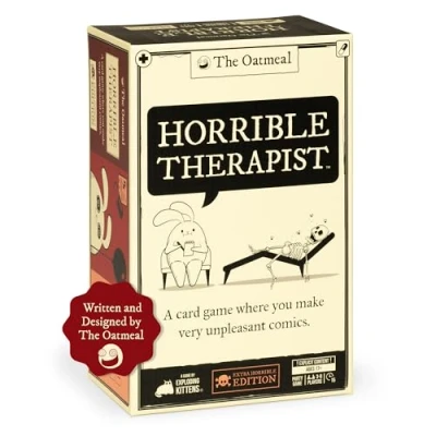 Immagine di Exploding Kittens Horrible Therapist: Extra Edition by 3 8 Players Ages 17+ 15 Minutes to Play Explicit Comic Building Game Party Game, Family Night, Adult Card