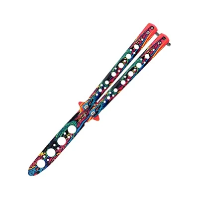 Immagine di Delubult Coltello Da Allenamento A Farfalla, Sicuro Al 100%, Lama Non Affilata Innocua, Per (1)