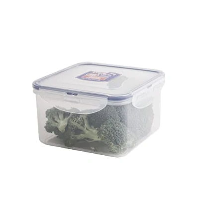 Immagine di Lock And Lock, Contenitore Quadrato da 1,2 L, Colore: Trasparente/Blu, plastica, Semi Transparent, l
