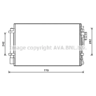 Immagine di PRASCO KA5157D Condensatore con essiccatore 13,0 8,4 Alluminio 695 R 134a KIA: SORENTO 2