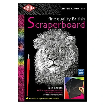 Immagine di Essdee British Scraperboard, Card, Black, 305 x 229