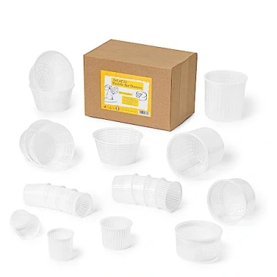 Immagine di AlcoFermBrew Set di 20 Fuscelle per formaggio Forma plastica Kit stampi freschi
