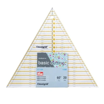 Immagine di Prym Patchwork Lineal Dreieck 60 Grad Multi 8 inch Omnigrid Triangle Ruler, Transparent