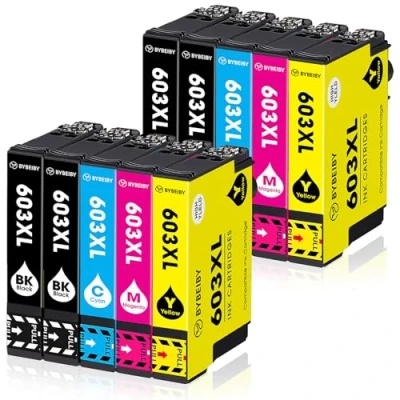 Immagine di BYBEIBY Compatibile Cartucce Epson 603 603XL Multipack per Expression Home XP 2100 2105 2150 3100 3105 3150 4100 4105 4155 Workforce WF 2810 2830 2835 2850