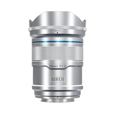 Immagine di SIRUI Sniper 33mm Autofocus lens, F1.2 grandangolare APS C fotocamere Camera obiettivo obiettivi lens lenti lente per A5 A6 A7 FX A9 ZV E series (E mount, Argentato)