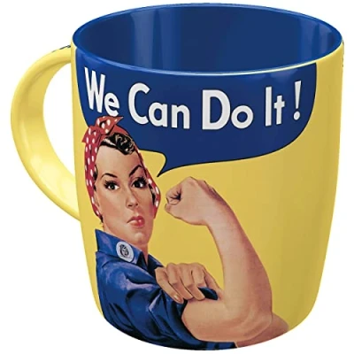 Immagine di Nostalgic Art Tazza da caffè retrò USA We Can do it Idea Regalo per Persone Speciali, Ceramica, Design Vintage con Detto, 1 unità (Confezione 1)