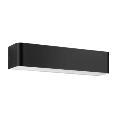 Immagine di EGLO Applique a LED Sania 4, illuminazione sopra e sotto, in alluminio nero bianco, per corridoio soggiorno, luce bianca calda, 36,5 x 8 cm