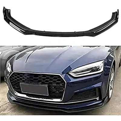 Immagine di Auto Spoiler Frontali per Audi A5 S5 B9 2017 2021, Paraurti Anteriore Splitter Labbro Lama Diffusore Anticollisione Accessorio Modificato
