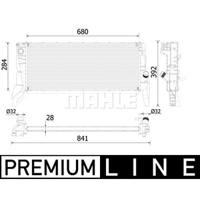 Immagine di MAHLE ORIGINAL CR 2313 000P Radiatore motore 680 284 28 Alette di raffreddamento saldate BMW: 2 Active Tourer