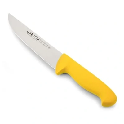 Immagine di Arcos Serie 2900 Coltello Scannare Macellaio Bistecca Lama Acciaio Inossidabile Nitrum 180 mm Manico Polipropilene Colore Giallo