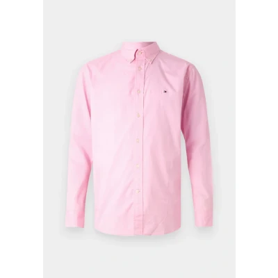 Immagine di Tommy Hilfiger Uomo Camicia Flex Poplin Solid Regular Fit, Rosa (Classic Pink), L