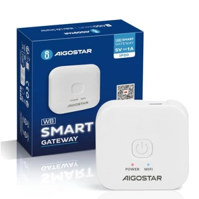 Immagine di Aigostar Smart Gateway Centro di controllo per lampadine intelligenti Aigostar. Sistema Bridge l&#039;uso remoto dei dispositivi Bluetooth Mesh, controlla fino a 50