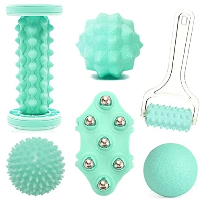 Immagine di rullo per massaggio ai Piedi Set da 6 pezzi, palline Palles, massaggiante,massaggiatore a sfera in acciaio, Fascite Plantare &amp; Recupero Muscolare, Terapia dei Trigger Point