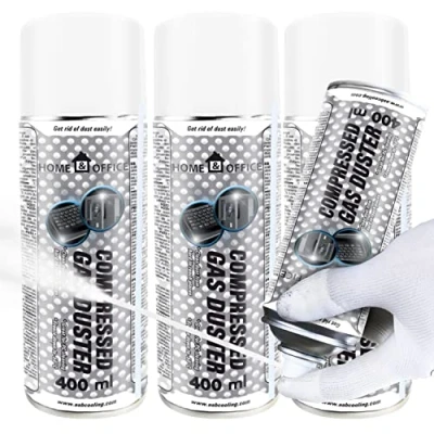 Immagine di AABCOOLING Home&amp;Office Compressed Gas Duster 3x 400ml K5 Aria Compressa Spray, Spray Gelo a 50C, Congelante per, Oggetti per la pulizia