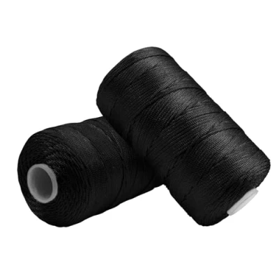 Immagine di Uiopa Filo Macrame 1,5mm x 400m, Corda in Nylon Cordino per Borse Uncinetto, Macramè Nero Ferri e Fai da Te, Decorazioni, Artigianato