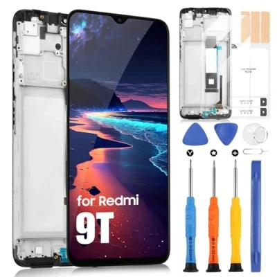 Immagine di LCD Display per Xiaomi Poco M3 M2010J19CG / Redmi 9T M2010J19SG Schermo Touch Digitizer Vetro di Ricambio con Riparazione Kit (Nero Cornice)
