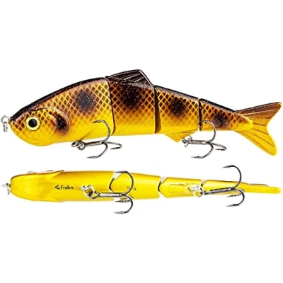 Immagine di FISHN XXL luccio Bait Candy, Lunghezza: 20 cm, Peso: 83 Grammi, Esca Artificiale swimbait/wobbler per la Pesca di Pesci Predatori Come luccio, lucioperca (Gold)